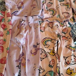 Kids Pajamas Sets- Bundle of 3 long sleeves toddler girls pajamas- 💯 Cotton